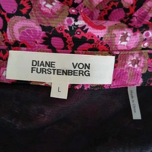 DIANE VON FURSTENBERG Phoenix printed mesh midi wrap dress - Picture 10 of 11